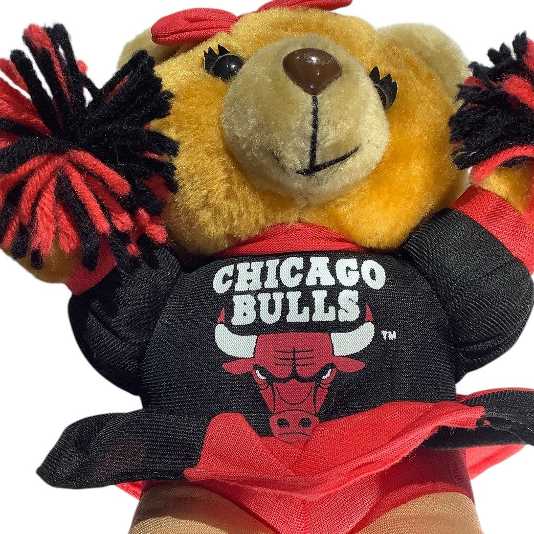 1994 Chicago Bulls Cheerleader Stuffed Plush Bear 11"H x 8"W x 3"D, LNWOT