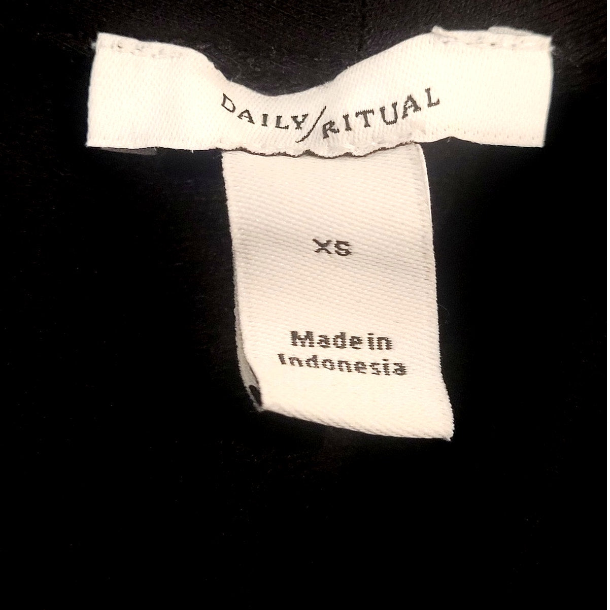 Daily Ritual Supersoft Terry Long-Sleeve V-Neck Wrap Jumpsuit, Black, XS