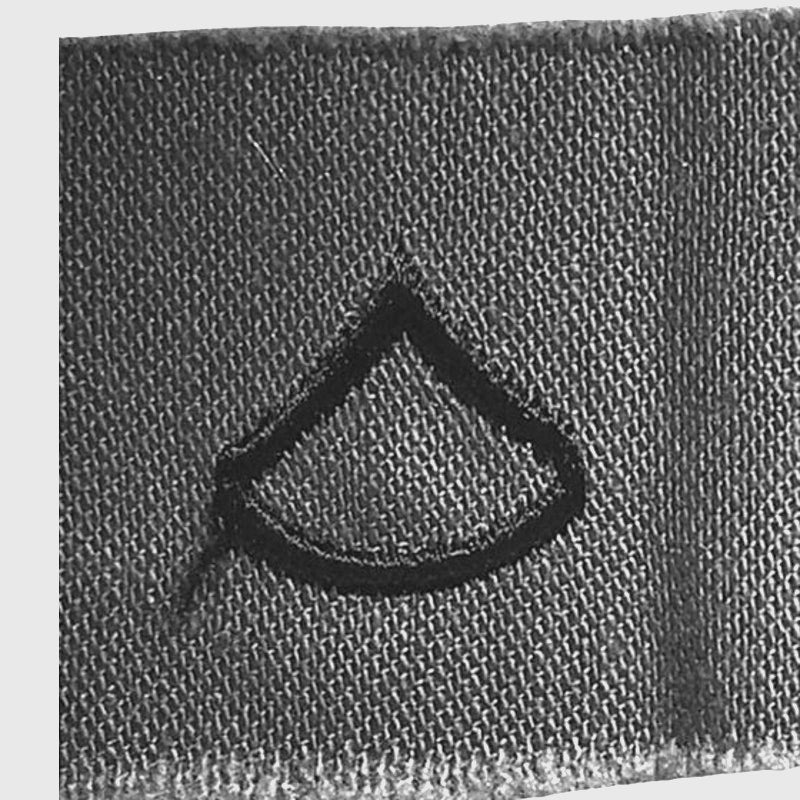 Vietnam War-Era U.S. Army E-3 Rank Patch Pair – Private First Class – OD Green – Subdued – 4¼" x 1⅞"