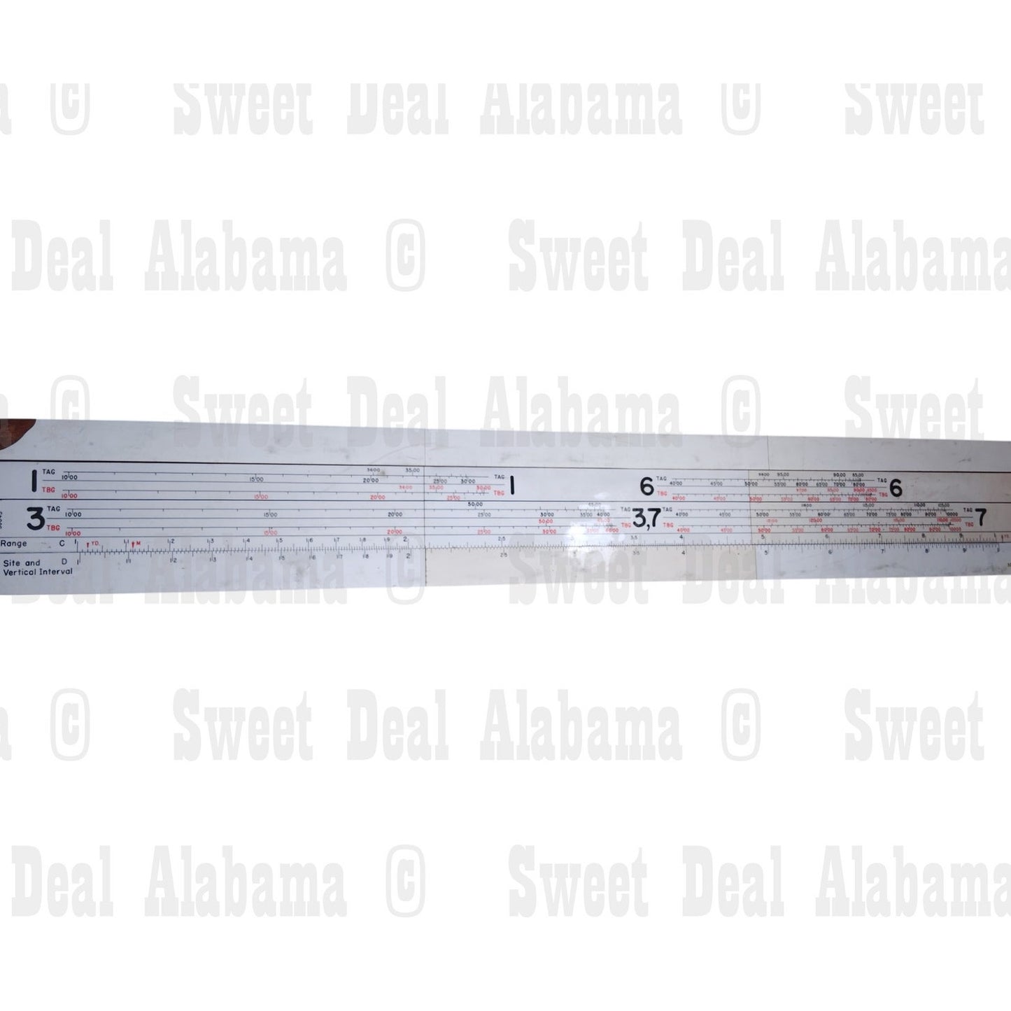 Military Vernier Training – 58"x9" Survey/Artillery Instruction, WWII-Era Style