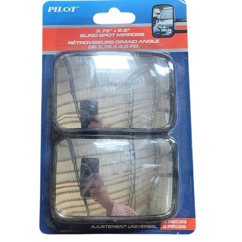 1 Set Pilot Automotive, Blind Spot Mirrors, 3.75" x 2.5", Universal, Adjustable