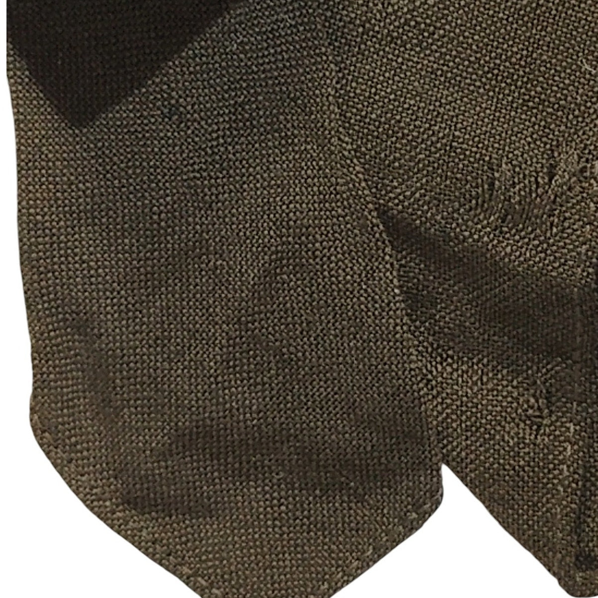 WWII-Era U.S. Army Enlisted Wool Necktie Olive Drab Coarse Weave Unfinished Ends
