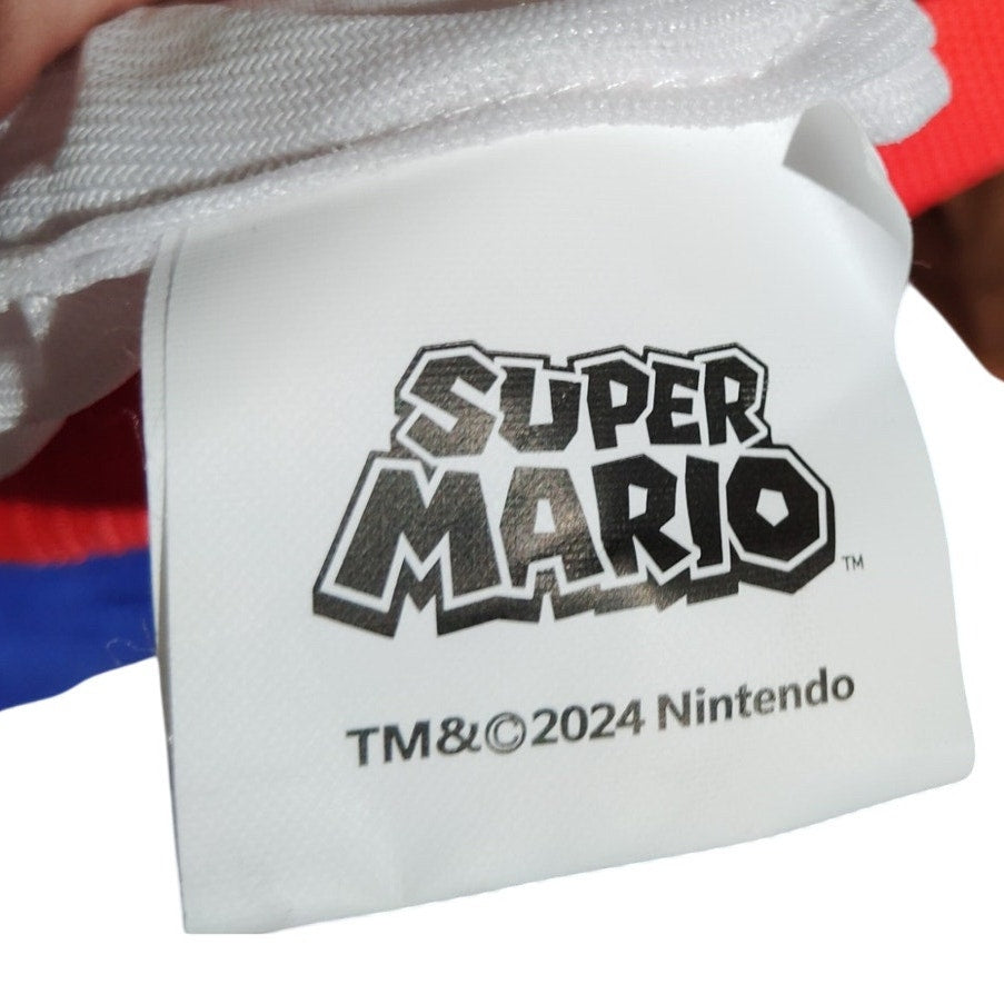 Kids' Mario Plush 16" Backpack - Red/Blue - Microplush Nintendo Character Bag