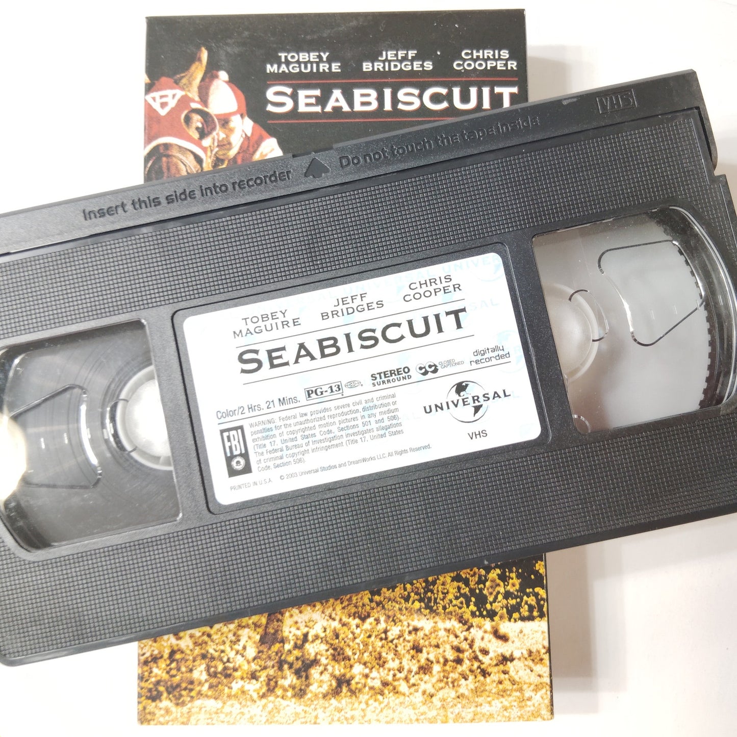 Seabiscuit VHS 2003 Gary Ross Tobey Maguire Jeff Bridges Chris Cooper Drama