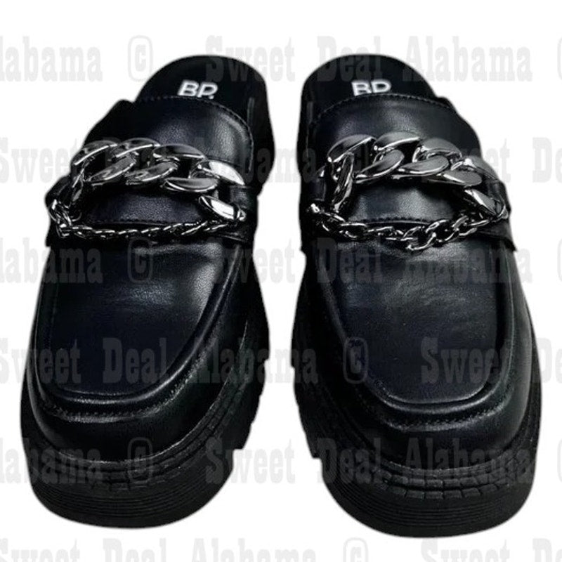 BP. Tristian 1-3/4" Platform Mule Chunky Loafers, Black, 11M, NWOT