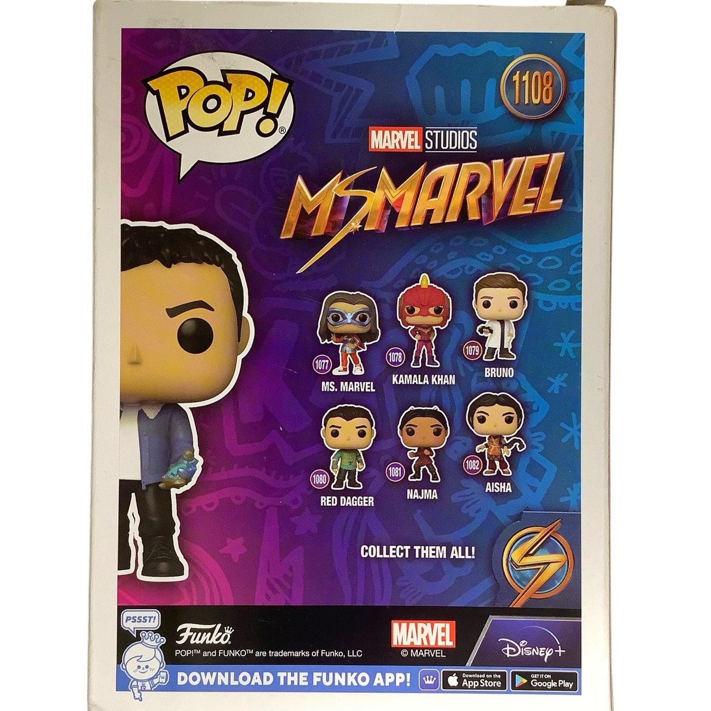 Funko POP #1108! Ms. Marvel - Kamran Special Edition, NIB, FAC-053571-22174
