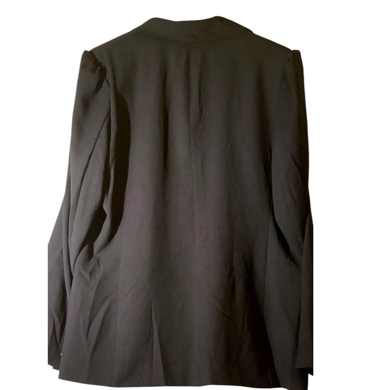 Casual Work Office Elegant Open Front One-Button, Full Lapel Blazer Black, L