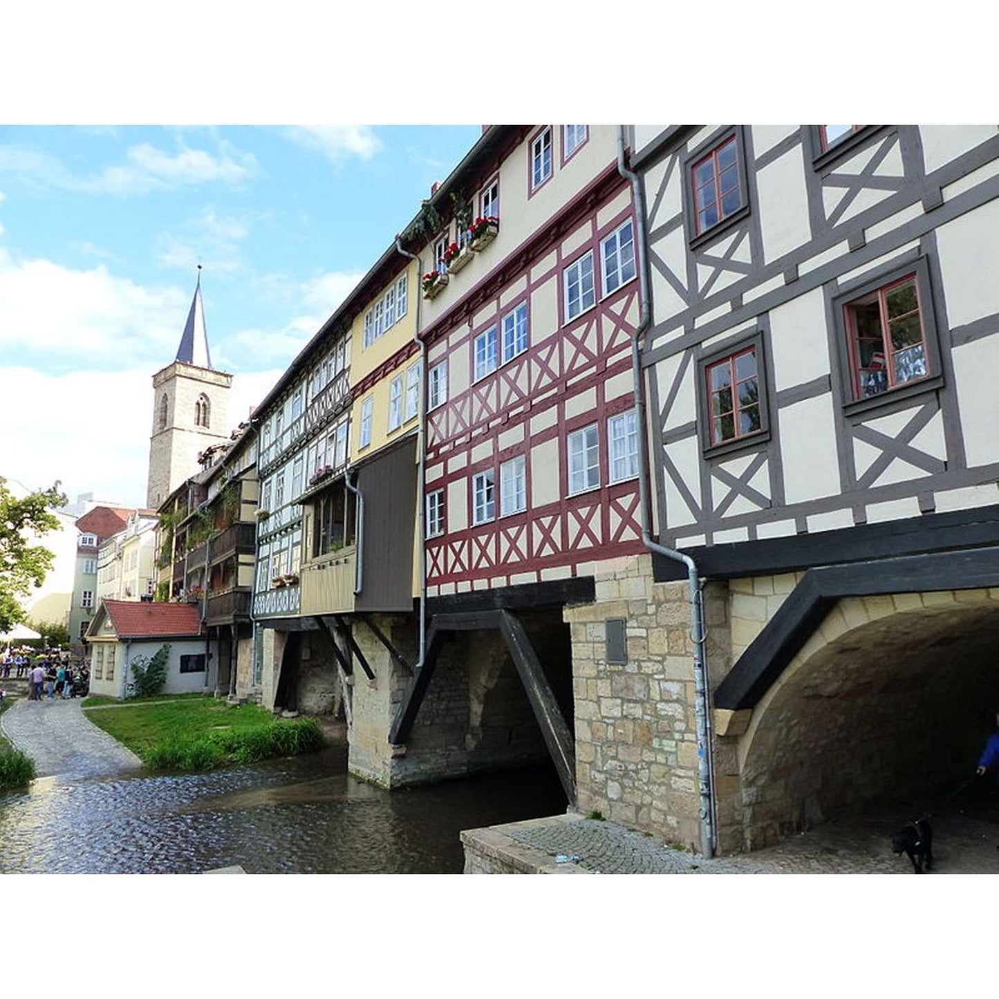 Theo Kohn Porcelain Plate, 7.5"D Krämerbrücke, Merchant's Bridge, Erfurt Germany