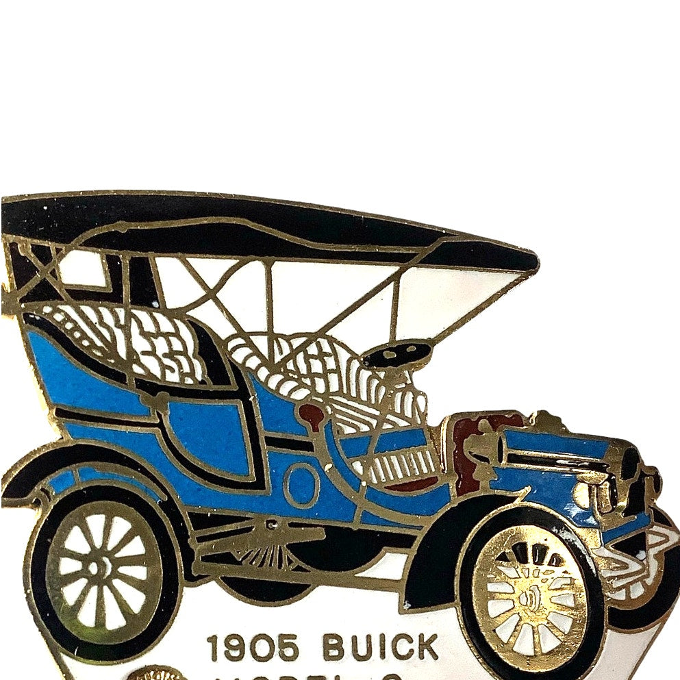 Vintage July 4th 1981 Lions Club Int. 1905 Buick Model C Pin, Monticello