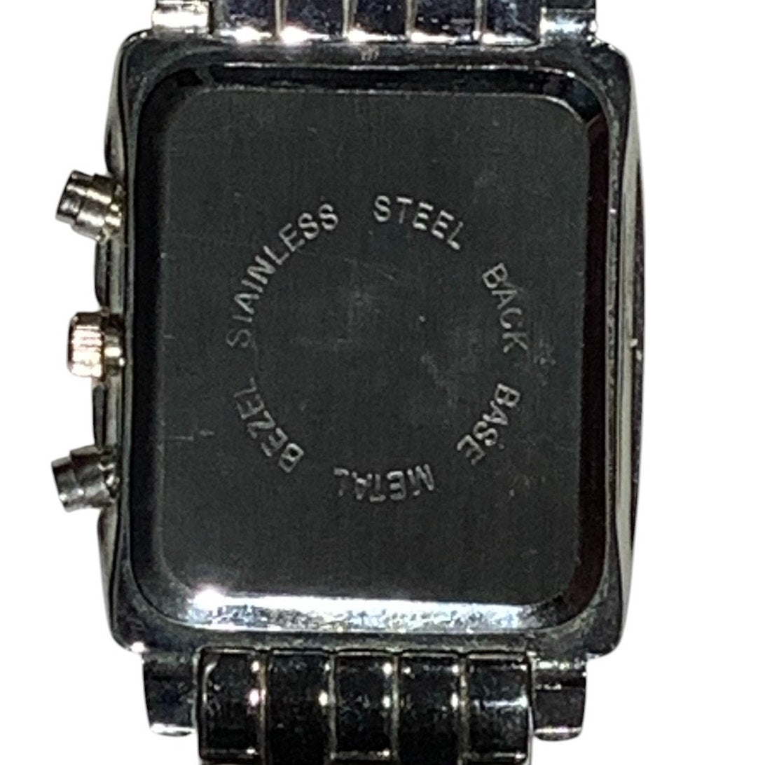 Ladies Wristwatch, Silver Metal Band, Faux Diamond Accents, Non-Operable