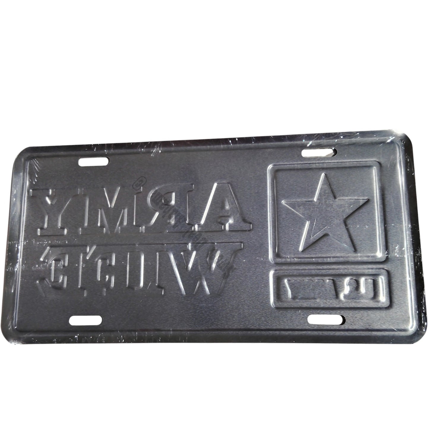 U.S. Army - Army Wife - Standard 12" x 6", Gold on Black Car Tag, Made in U.S.A.