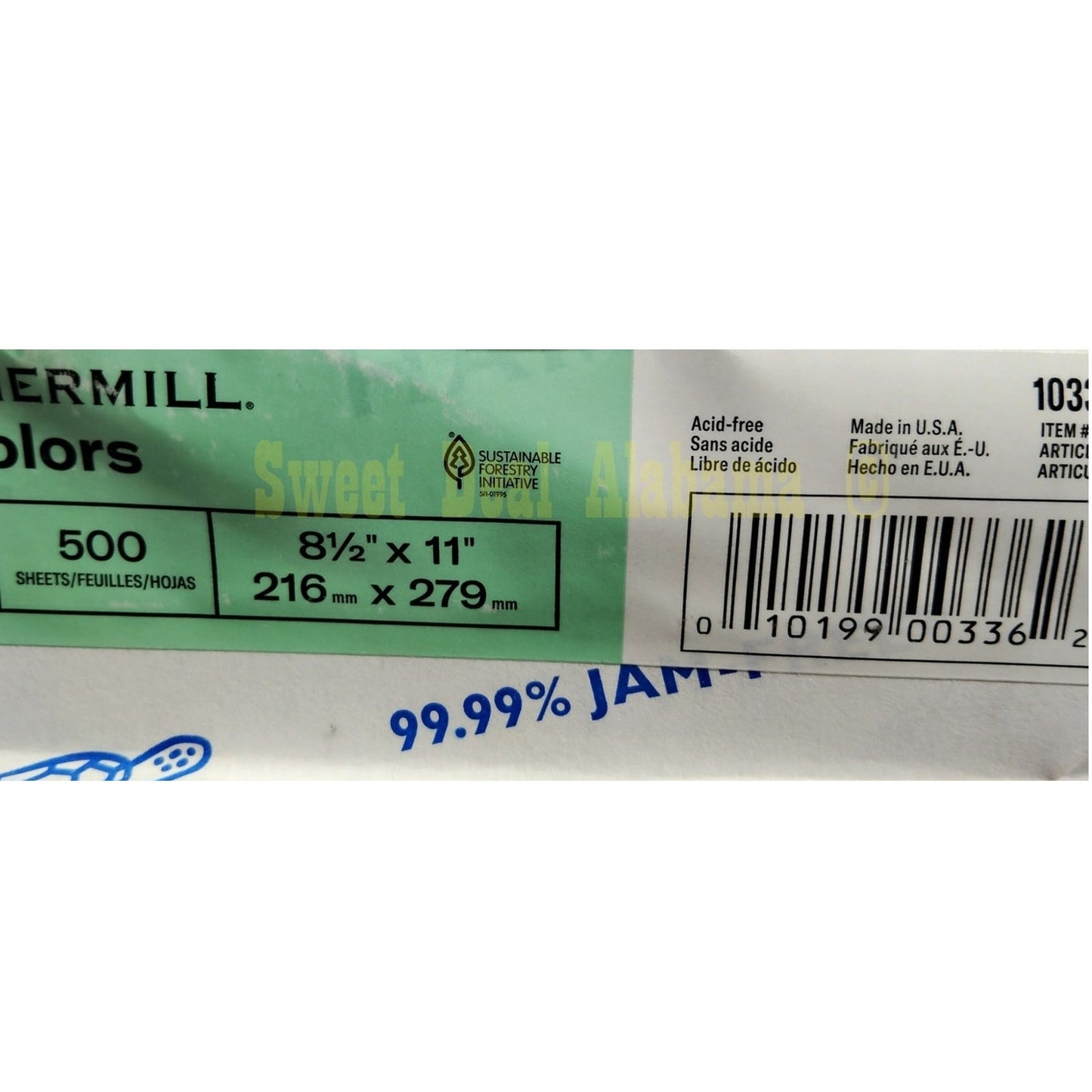 1 Ream, 500 Pages, Hammermill Pastel Green Multipurpose Paper 20 Lbs. 8.5" X 11"