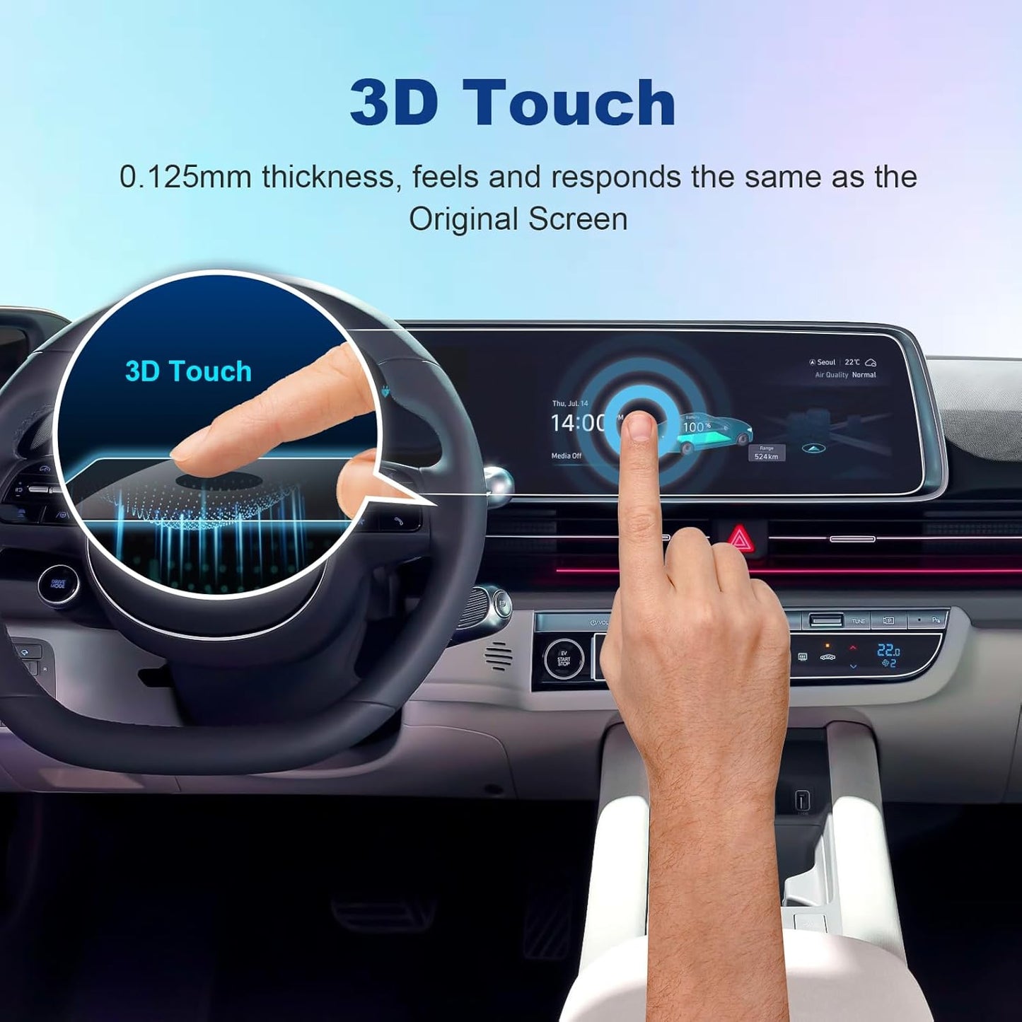 4pcs- Screen Protector for 2023–25 Hyundai Ioniq 6, Fits 12.3" Display & A/C Panel- SE, SEL, Limited
