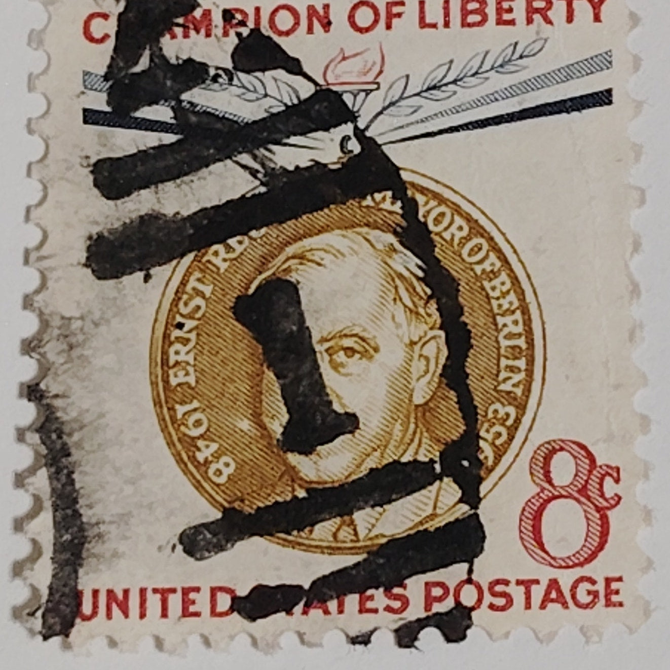 1959 Scott #1137 – 8¢ Ernst Reuter / Champion of Liberty – Canceled
