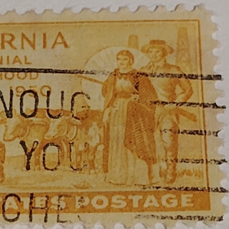 1950 3¢ California Statehood Centennial Stamp – Scott 997 – Gold Rush Miners
