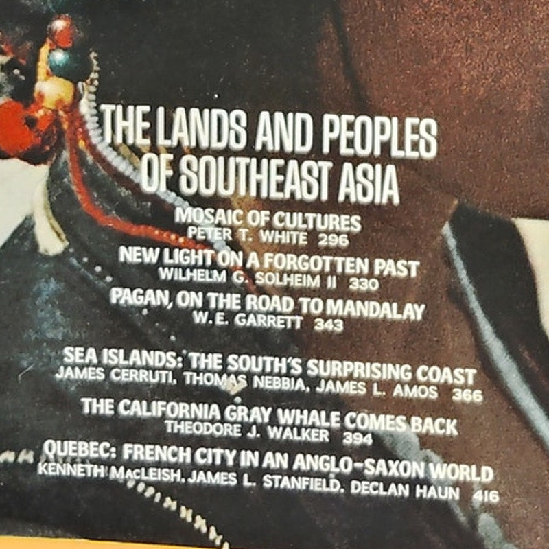 National Geographic Magazine – March 1971, Sea Islands, Southeast Asia, Quebec