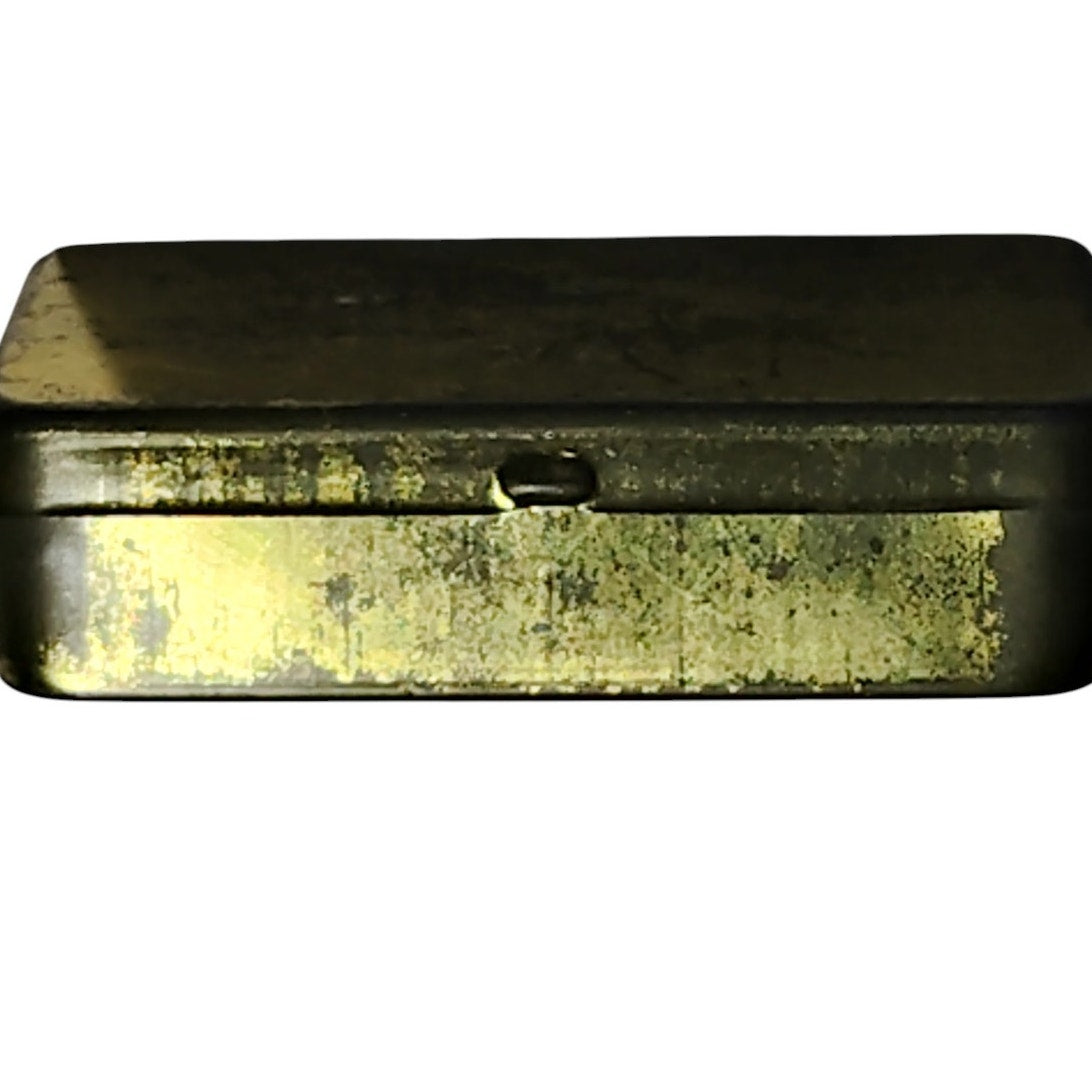 German Military Anti-Fog Eyeglass Soap Stick Treatment Kit – Gold Tin w/ Paperwork & Vial – WWII Era