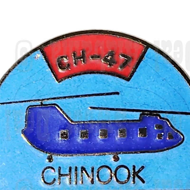Chinook CH-47 Helicopter, Collector's Hat, Lapel, Brooch Pin 1"D