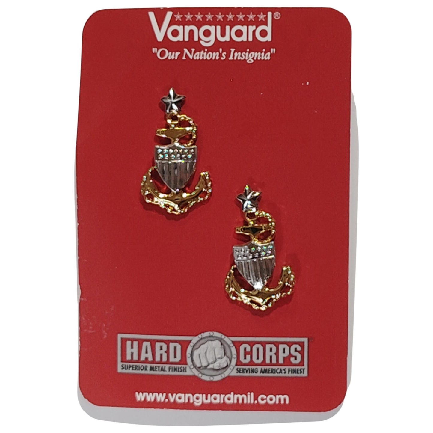 Coast Guard Collar Device – E8 Senior Chief Petty Officer (SCPO) 5/8" x 1-1/8"