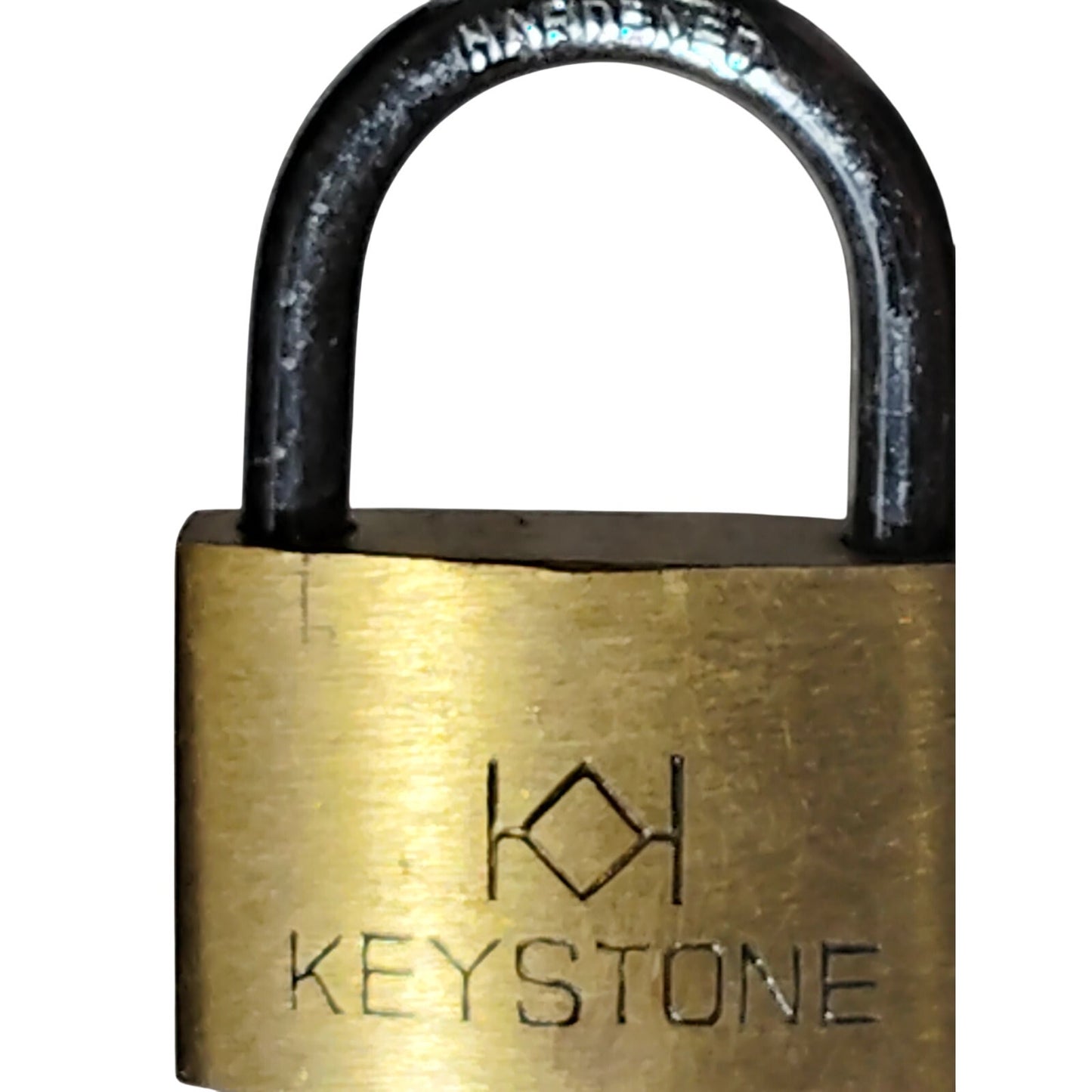 Keystone Brass Padlock – 1-7/8" Height – Vintage Style – Includes 2 Original Keys – USA Made