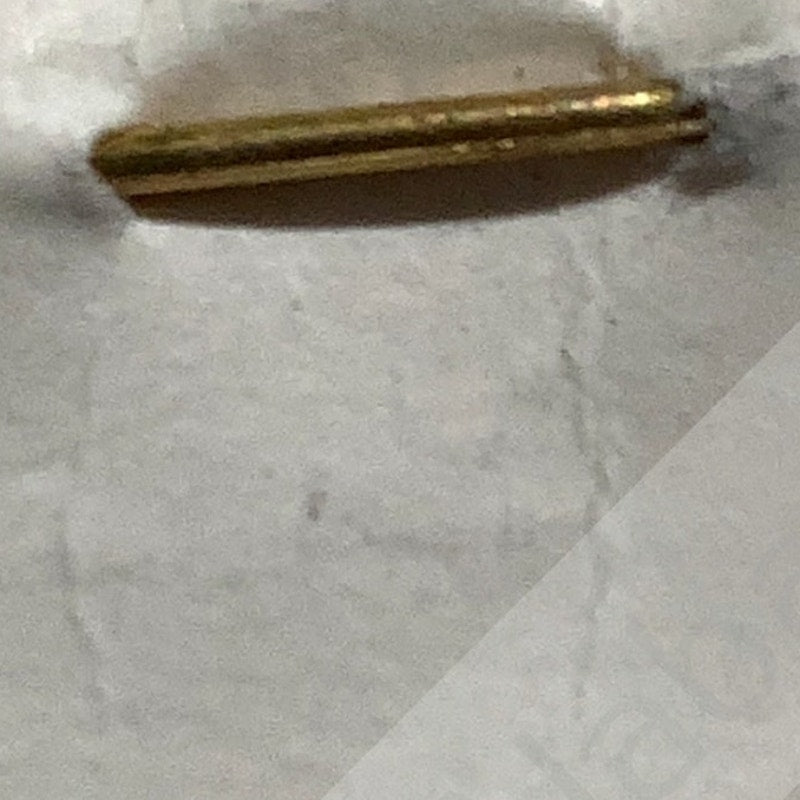 Early/Mid 1900s Brass C-Clasp "108" Collar Device 3/8"H Hat / Lapel Pin