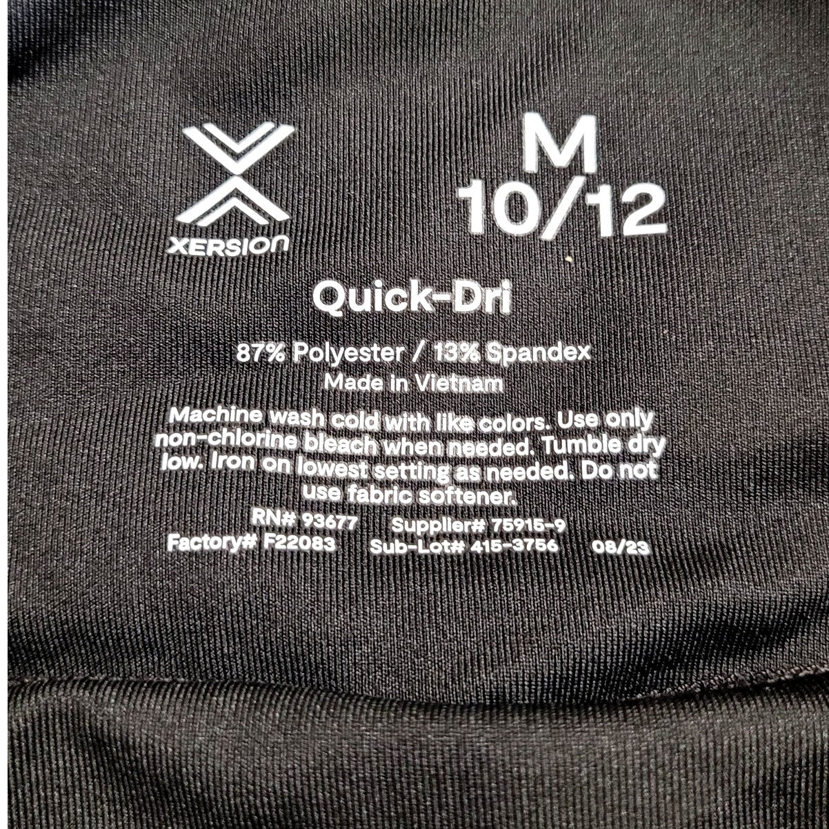 Xersion Girls Quick-Dri High Rise Yoga Pant, Black, MD (10/12)