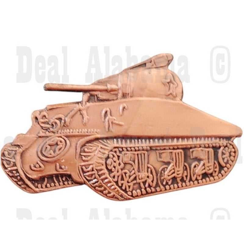 M4 Sherman Tank Weaponry Collector's Hat, Lapel, Brooch Pin 1-1/4"W x 3/4"H