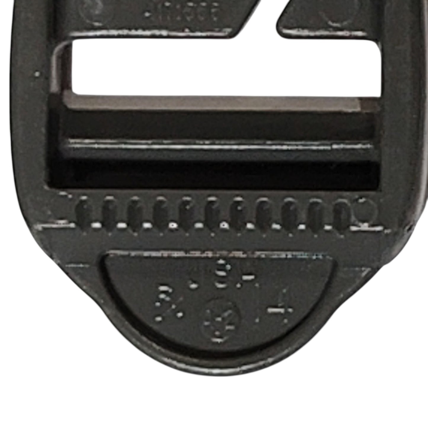 2pcs Ladder Lock Buckles – 1", Black Plastic, Strap Adjusters for Webbing