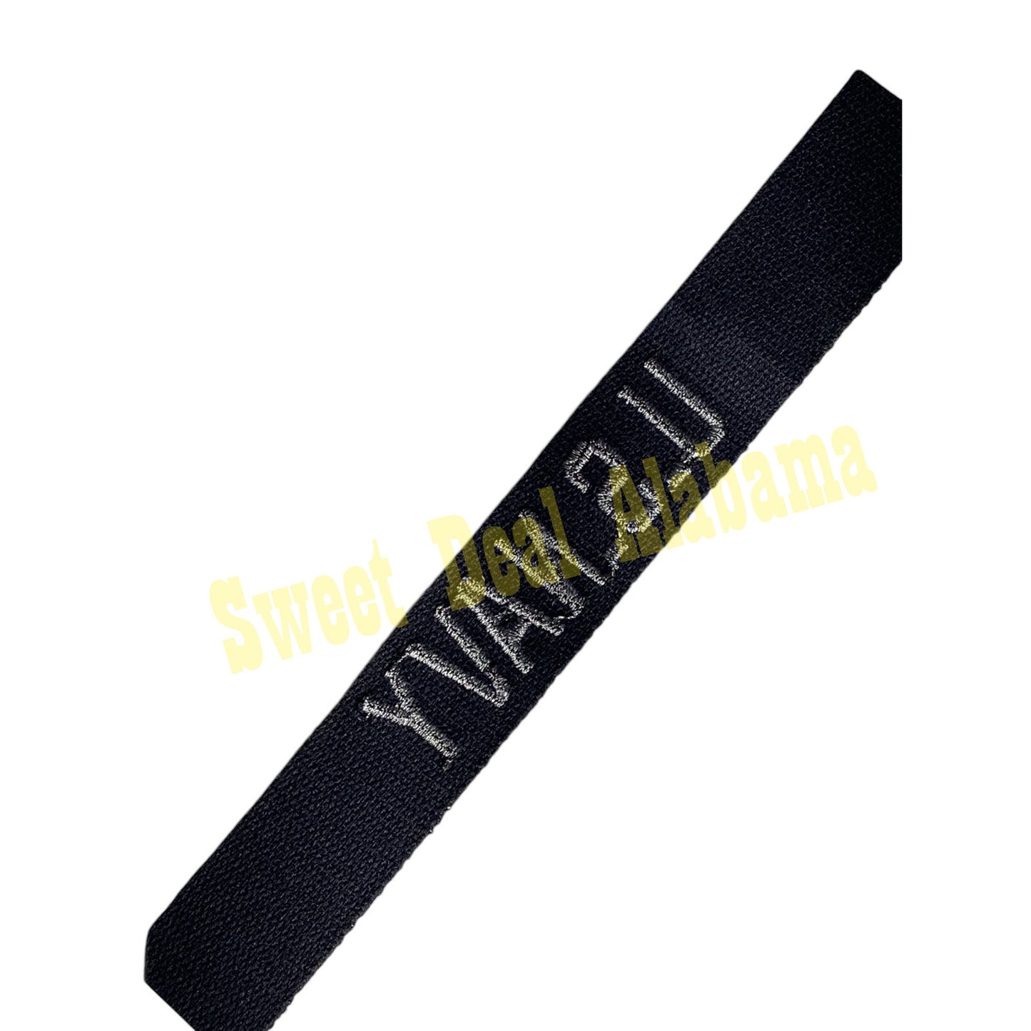 Vintage Silver on Blue 1"H Name Tape - Embroidered "U.S. NAVY" 7-1/2"L, Sew-On