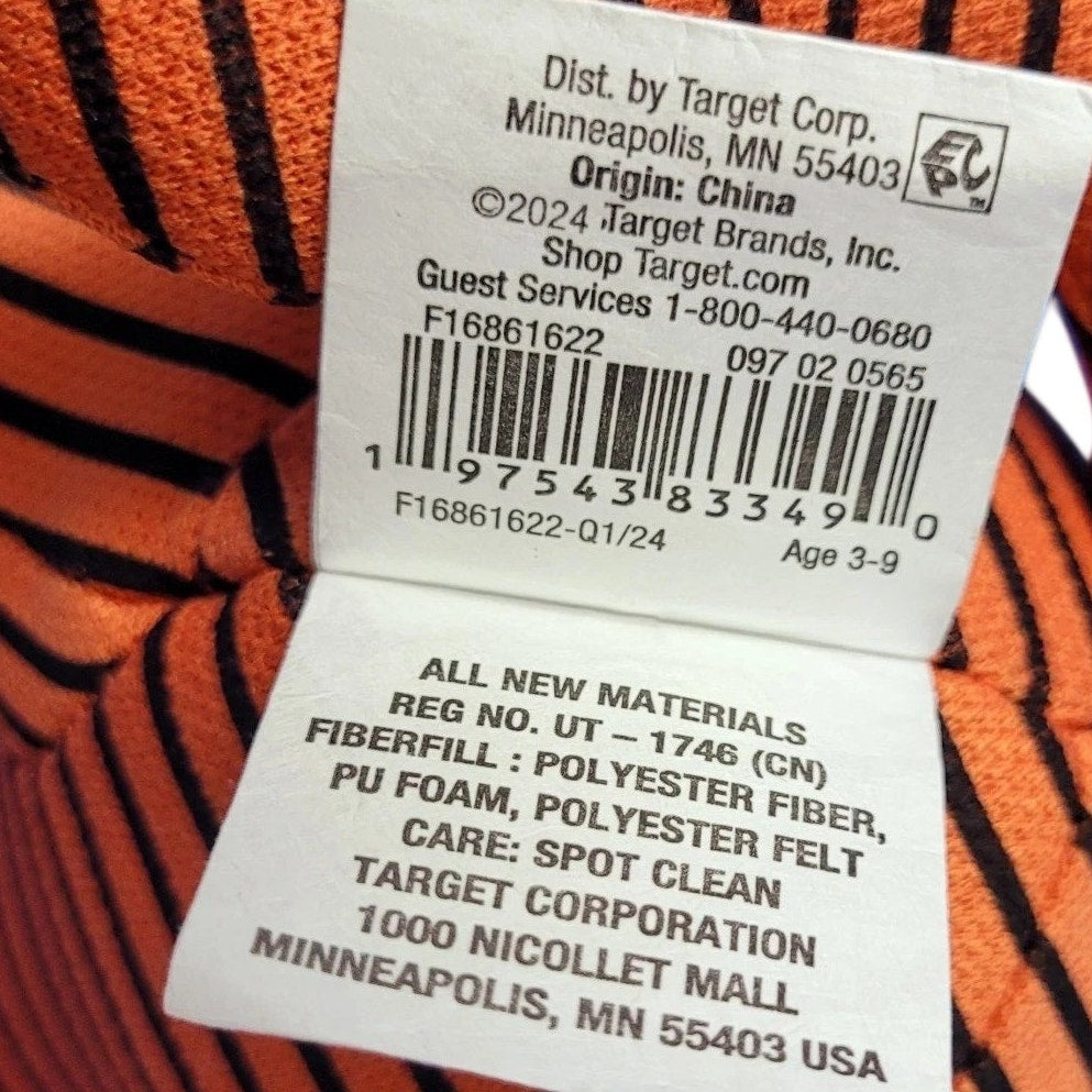 Pillowfort Mini Kids’ Plush Milestone Tiger – You’re a Super Star - 10 x 6 in.