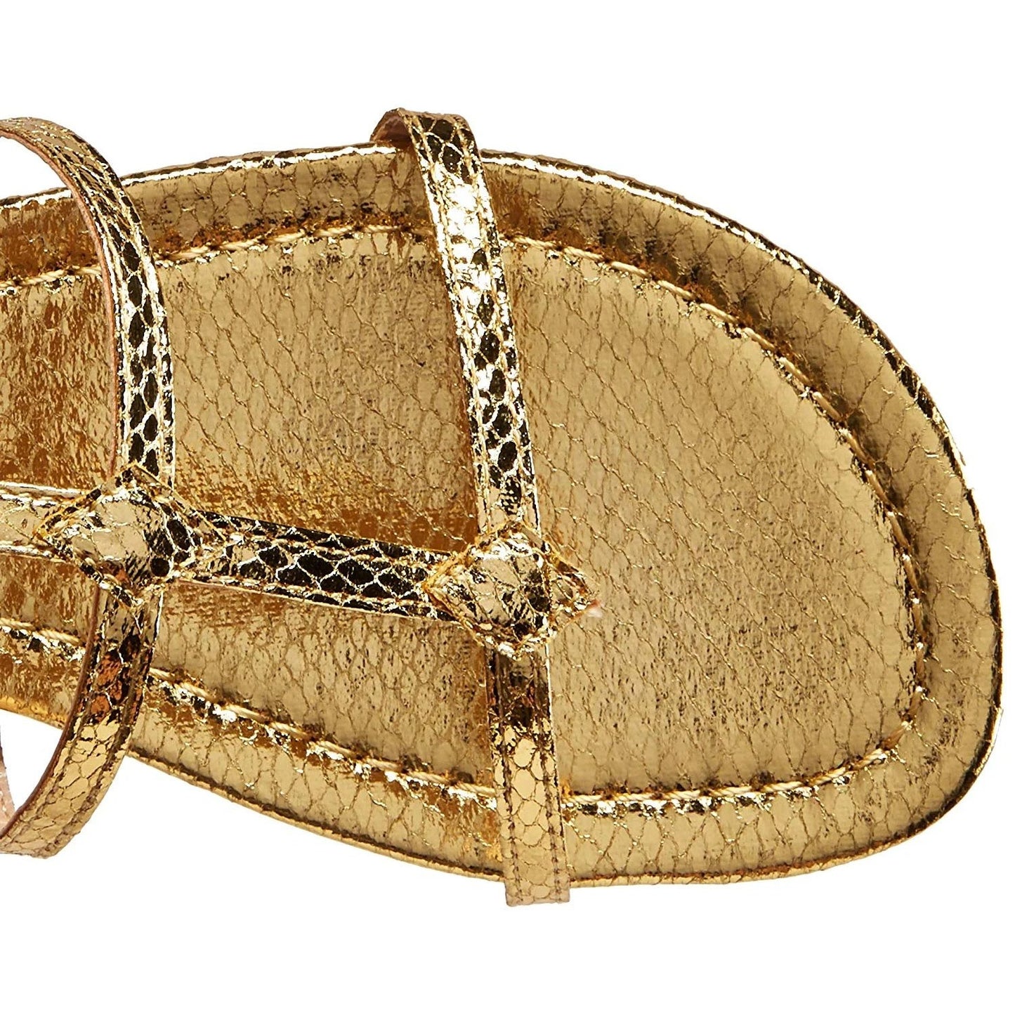 Ellie Shoes Women’s Gladiator Flat Sandal – Gold, Size 7, Style 015-ZENA