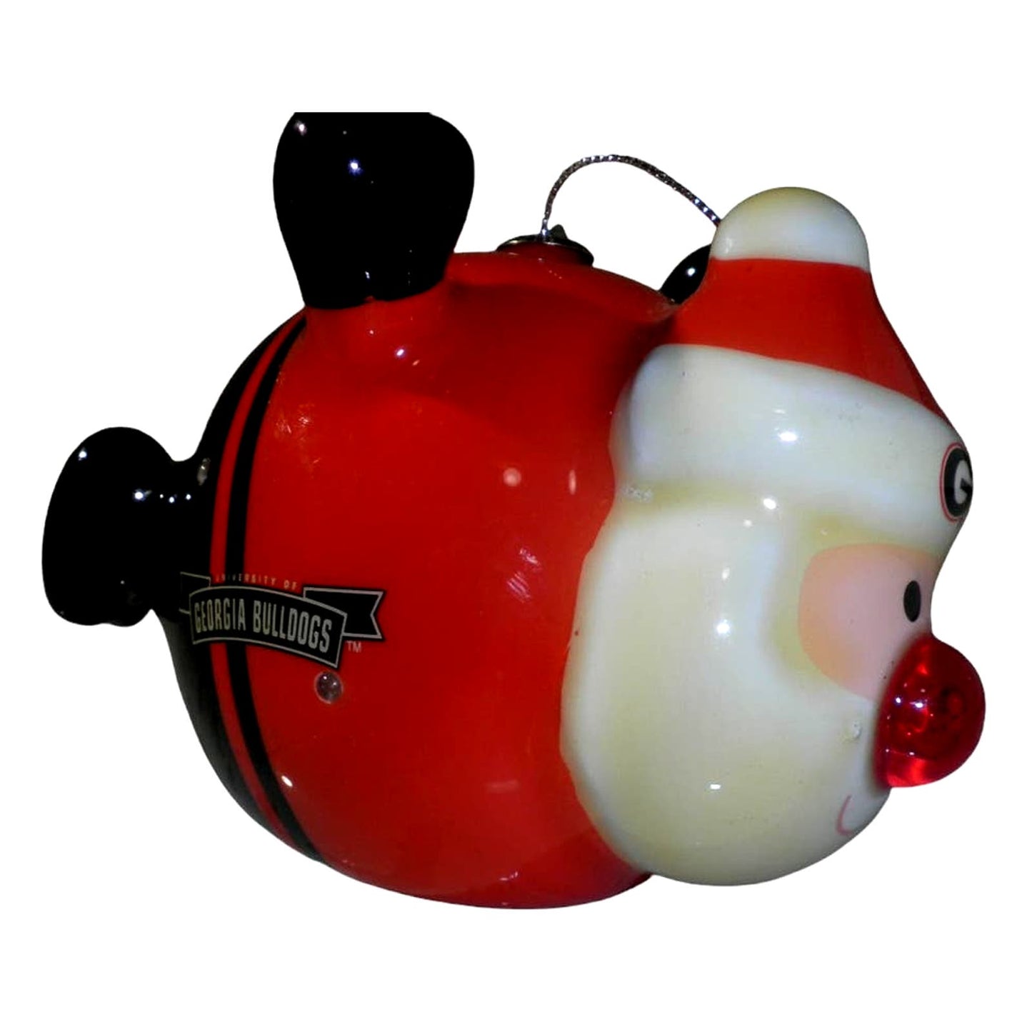 Georgia Bulldogs NCAA Licensed LED Santa Claus & Snowman Christmas Ornaments