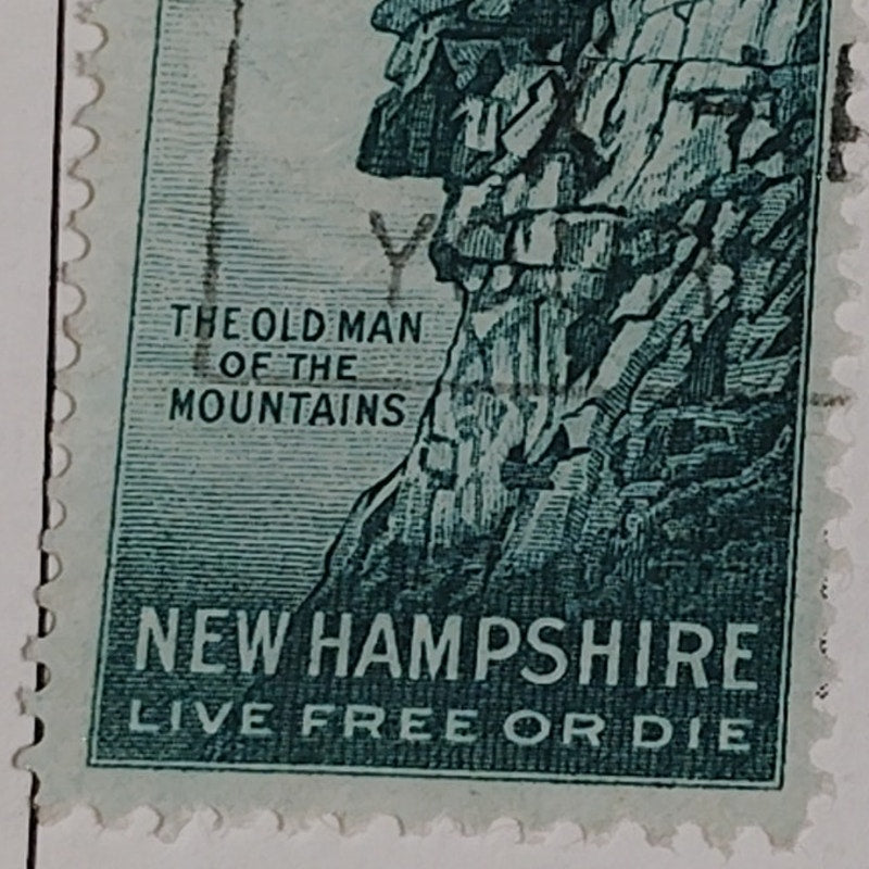 1955 3¢ Old Man of the Mountain Stamp – Scott #1068 – New Hampshire Emblem