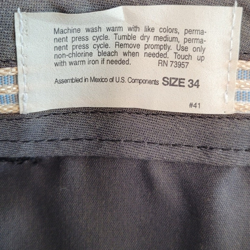 Men’s Service Trousers - Size 34R - Navy Blue - Classic Fit - Polyester - EUC
