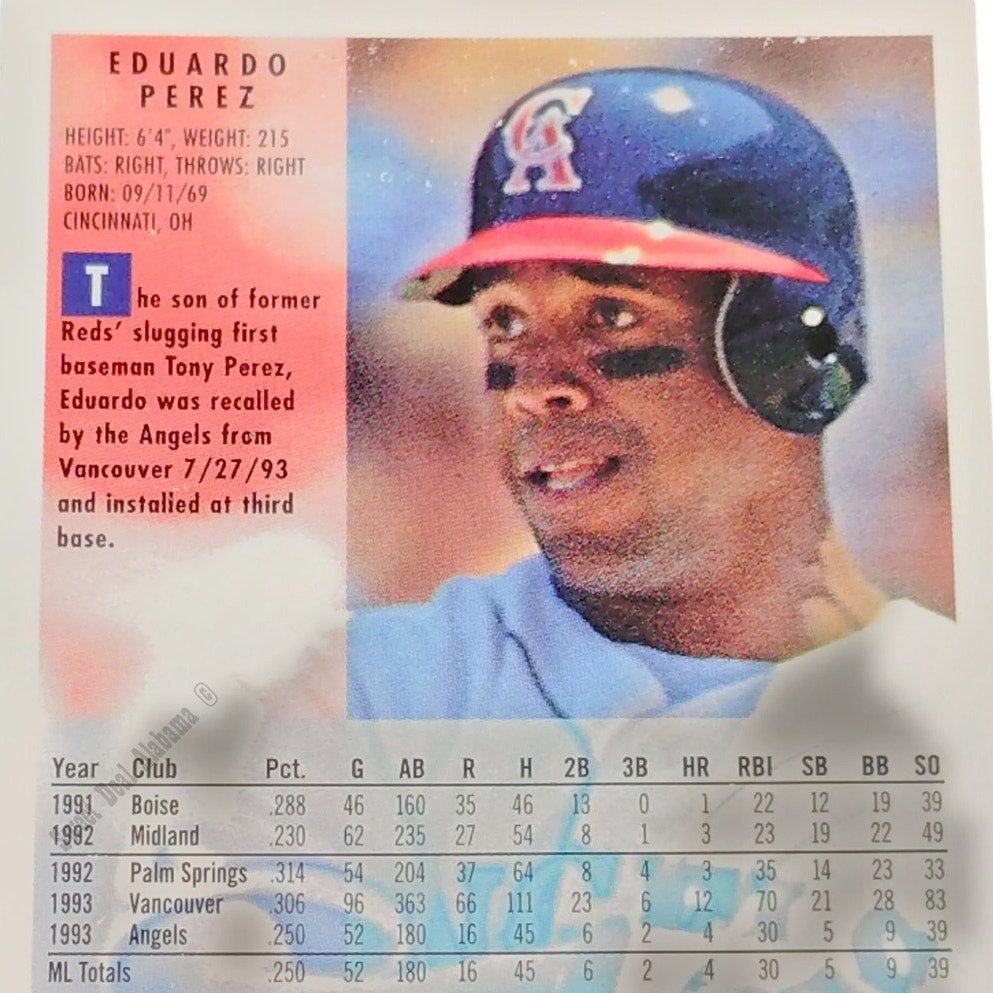 Eduardo Perez, California Angels, #67, 1994 Fleer Baseball Collector's Card