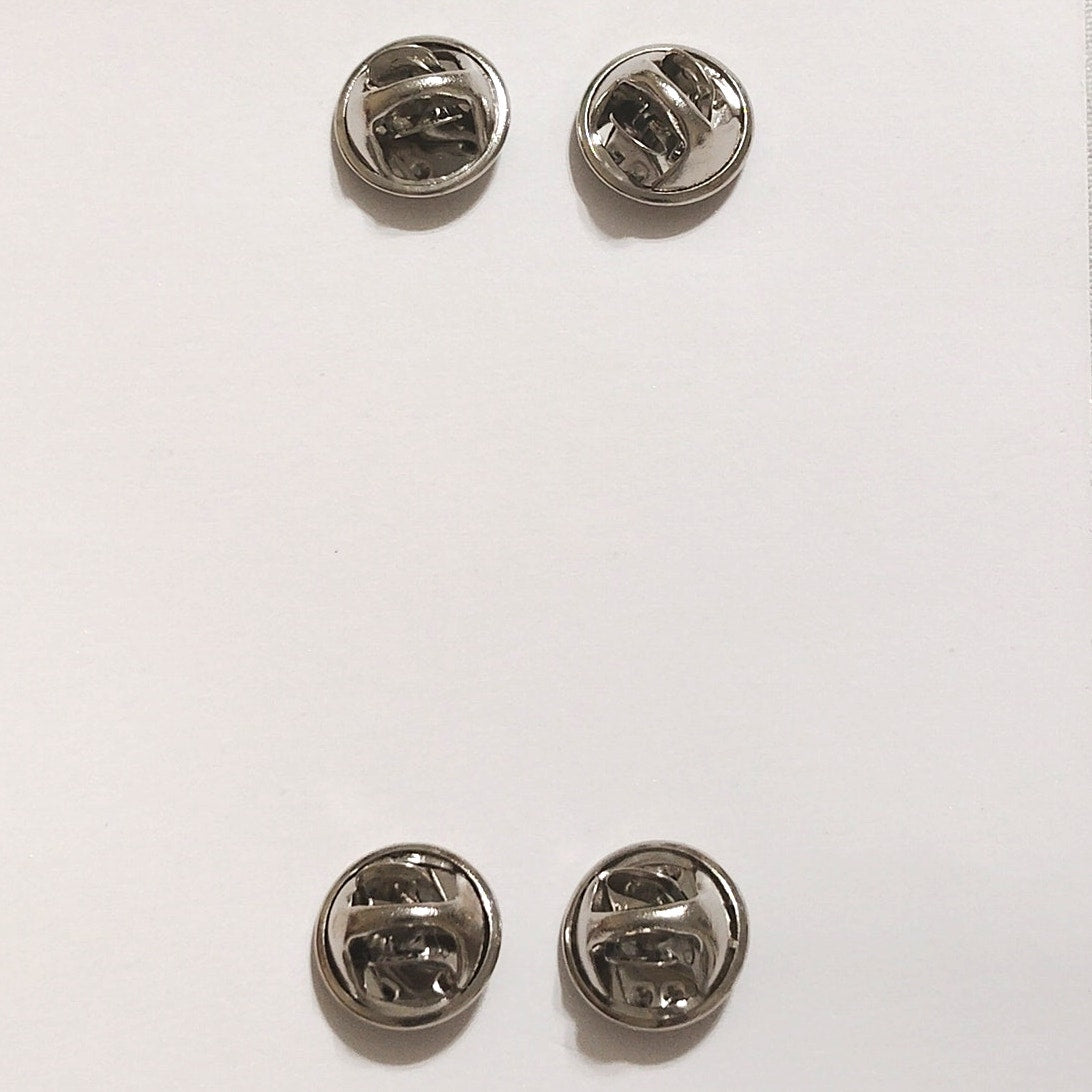 HWC Silver Captain Rank Bars – Corrugated – 1‑1/8" × 1" Novelty Pin Set