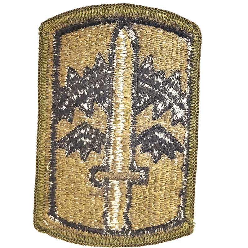 US Army 171st Infantry Brigade SSI Patch Subdued Bagby Green Black Sew‑On 3 × 2