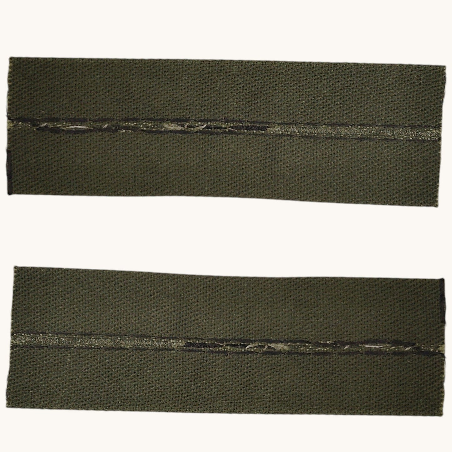 Pair US Army Air Force Colonel O‑6 Subdued Black on ODG Folded Twill 3‑1/8"