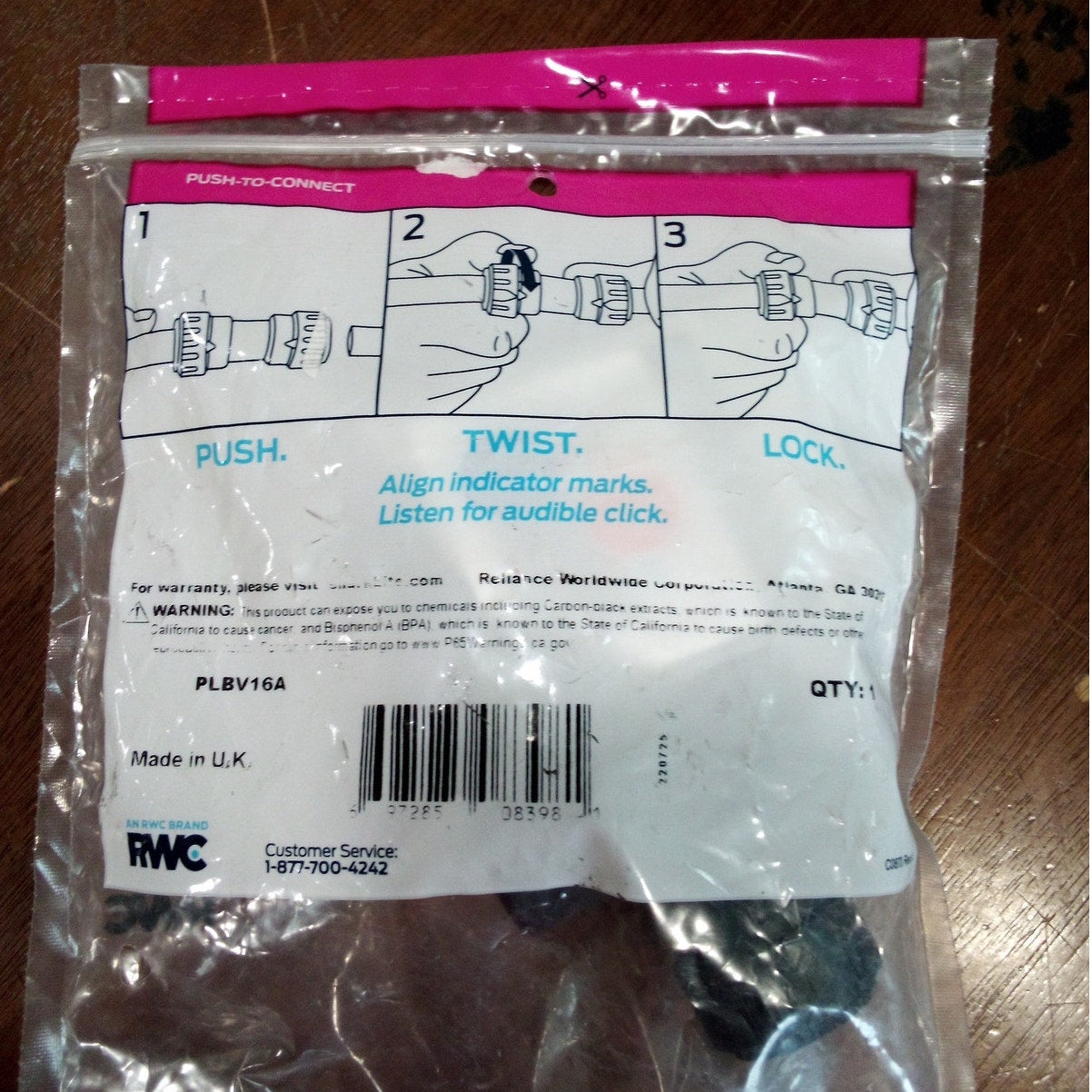 Sharkbite ProLock 1/2 Inch Push‑to‑Connect Plastic Shut Off Valve