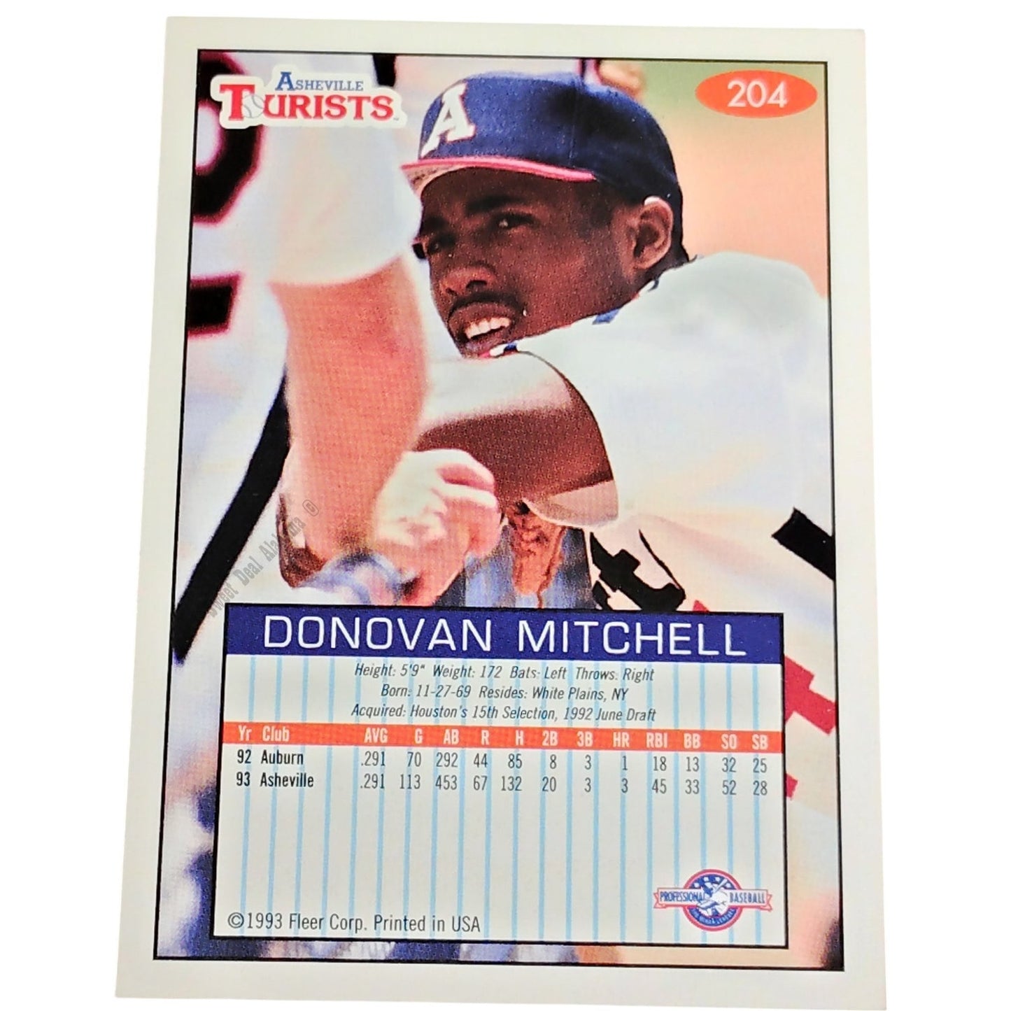 Donovan Mitchell, Asheville Tourists, No. 204, 93-94 Fleer Excel Minor Leagues