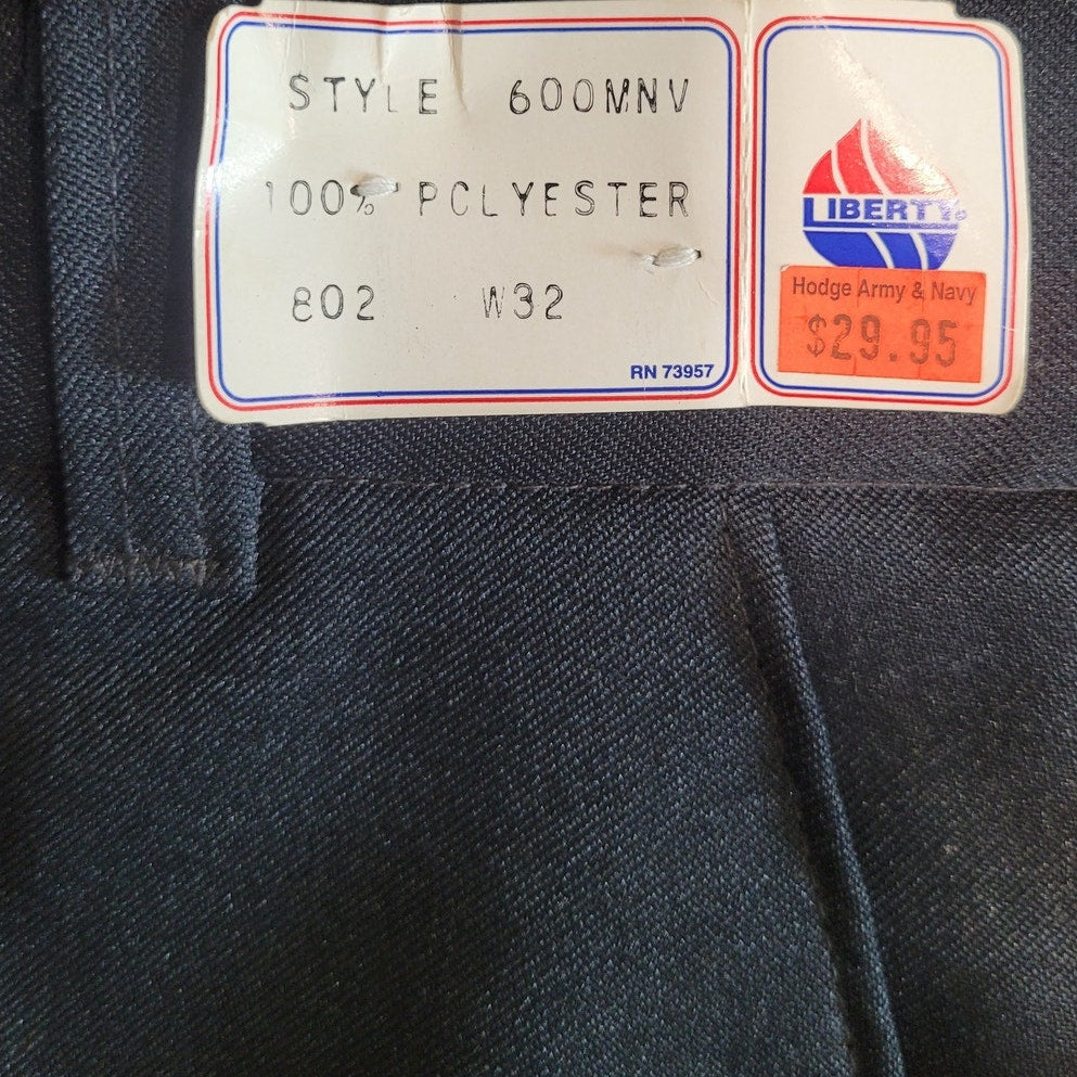 Liberty Uniform Trousers - Style 600MNV - Size W32 - Midnight Navy - 100% Poly
