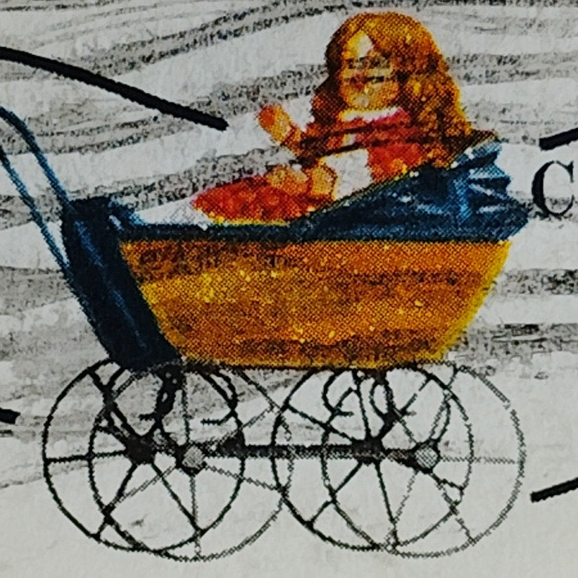 1970 US 6c Christmas Sleigh Contemporary Stamp #1414 Used Cancelled Vintage