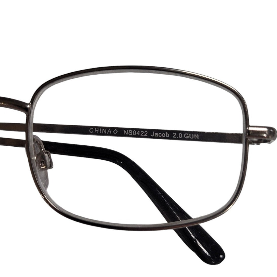 Foster Grant SparePair Jacob Reading Glasses Gun Metal with Case, +1.25