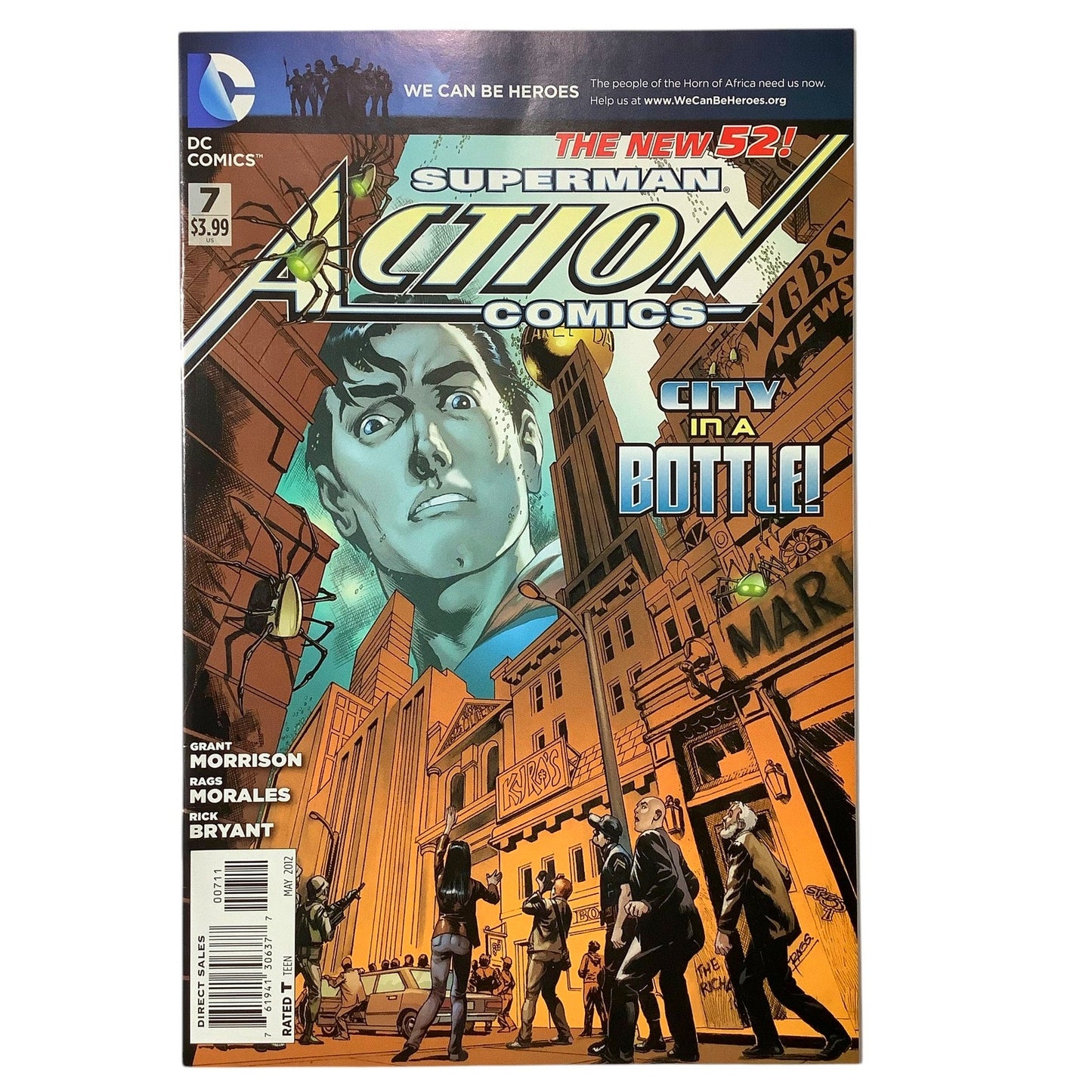 DC, The New 52, Superman Action Comic #7, City in a Bottle, May 2012, NM 9.4