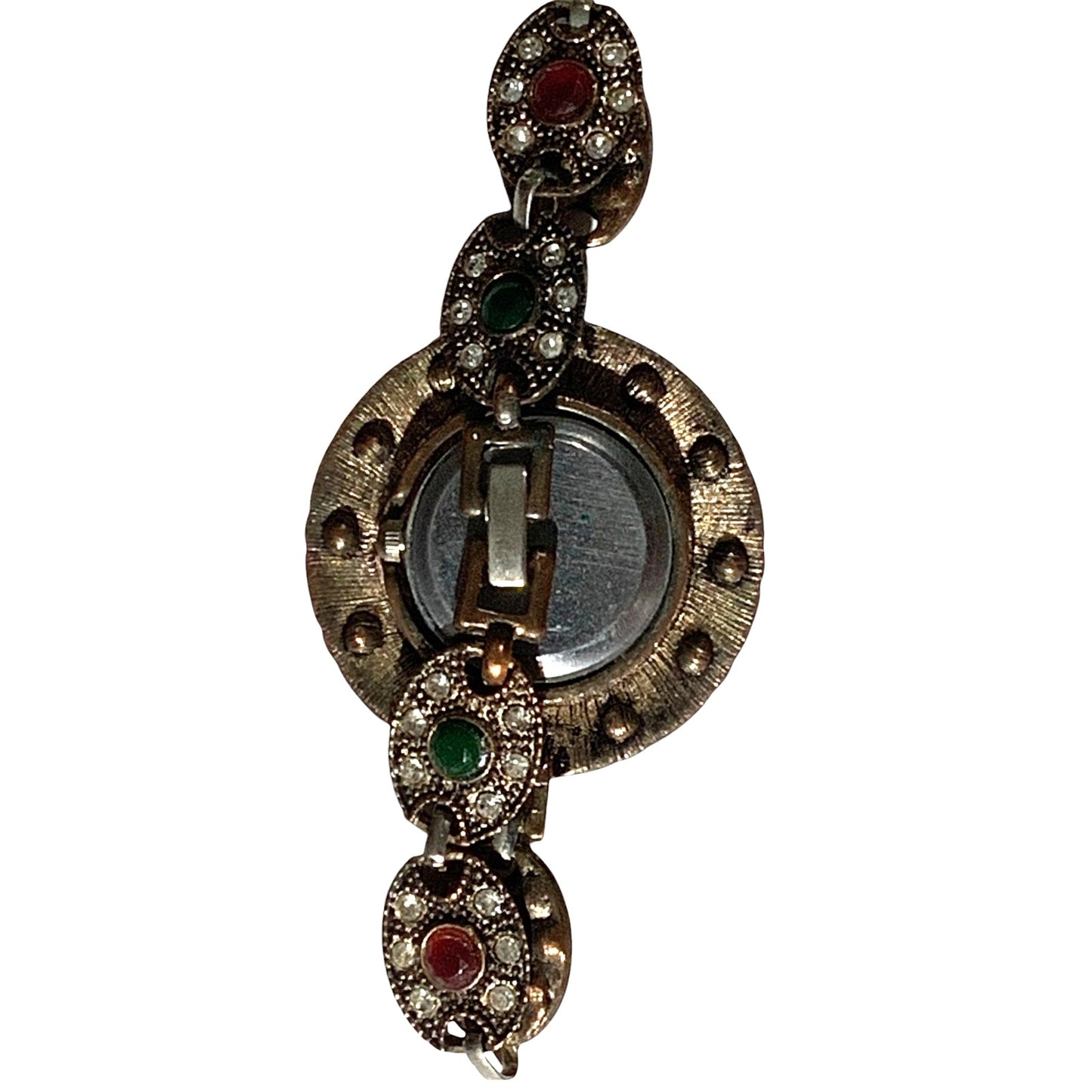 Vintage Flower Quartz Watch Round Women's Bracelet, Non-Operable