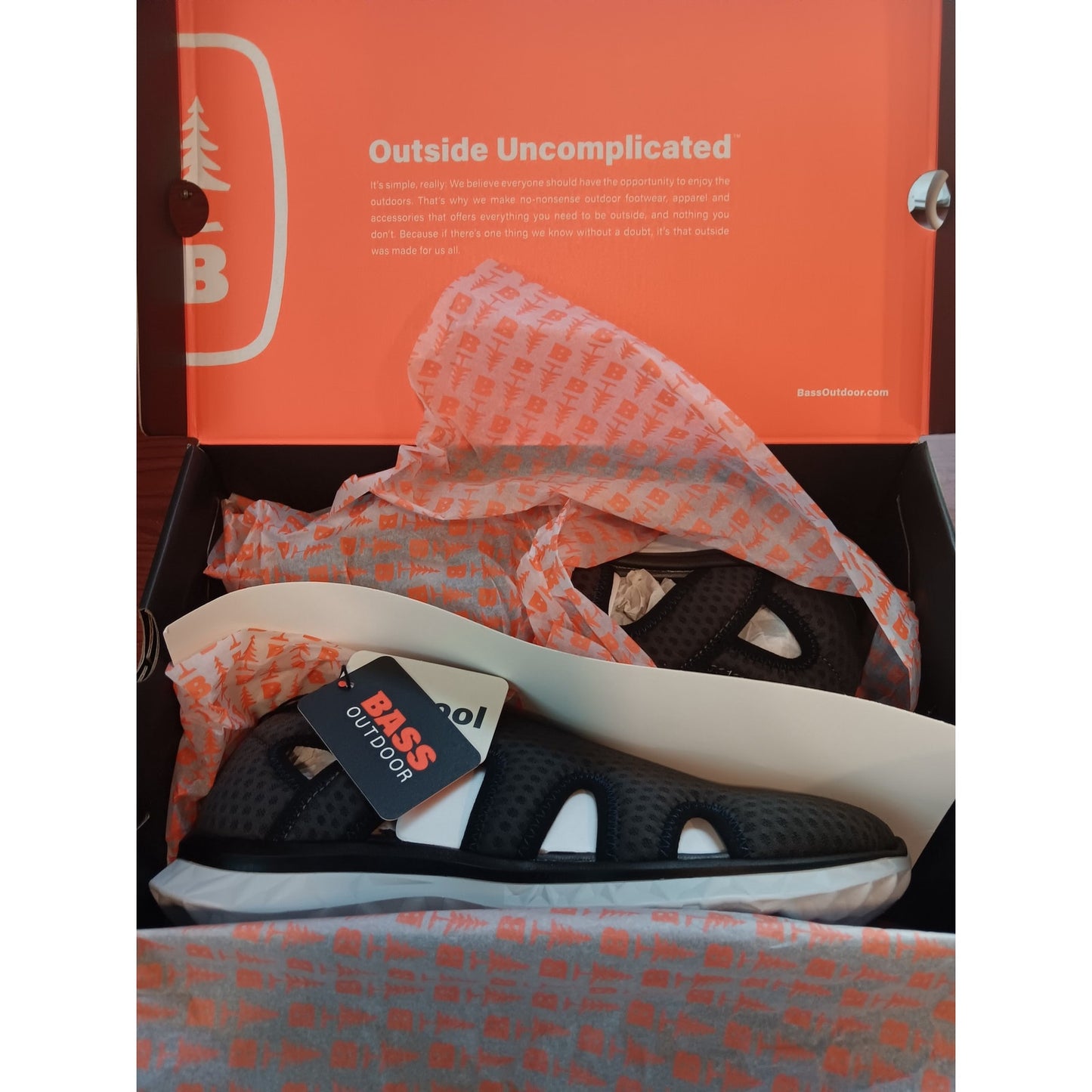 BASS OUTDOOR Men's HEX MESH Vent Hiking Shoe, Asphalt, 8.5 (LW Trail Grip, NIP)