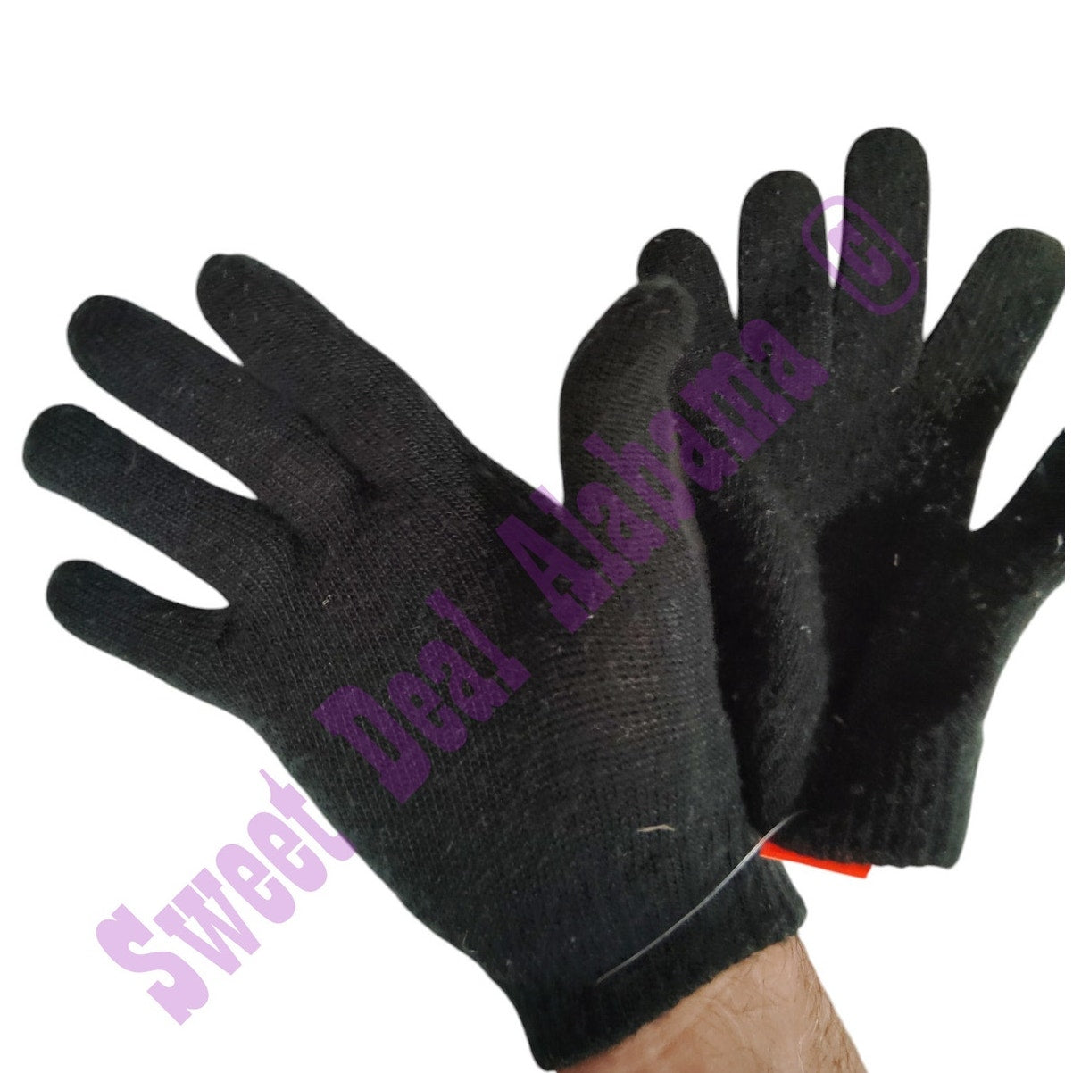Small Black Knit CW Sweater Gloves, NOI available