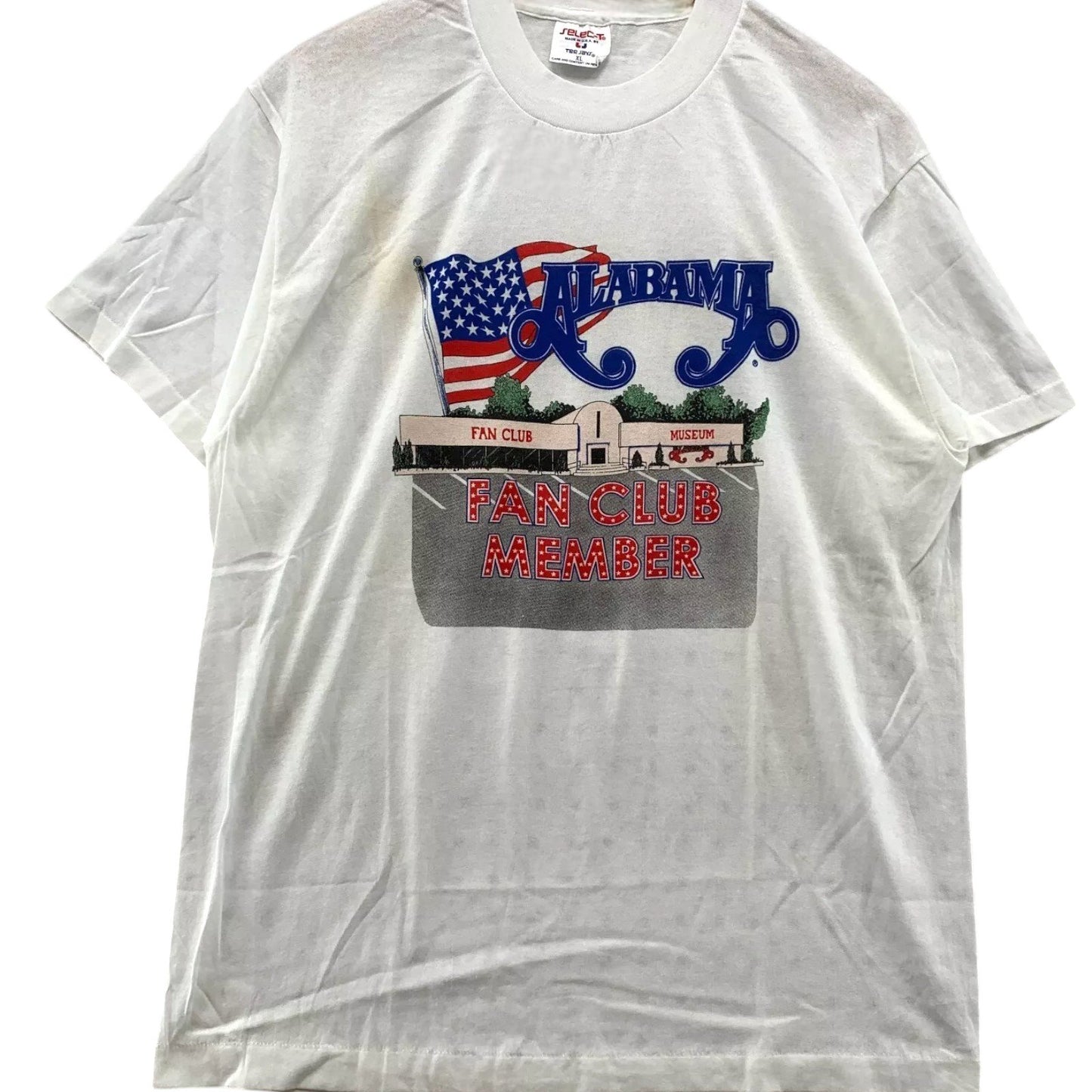 Vintage 1994 Country Music's Alabama Fan Club T-Shirt, White, XL, Single Stitch