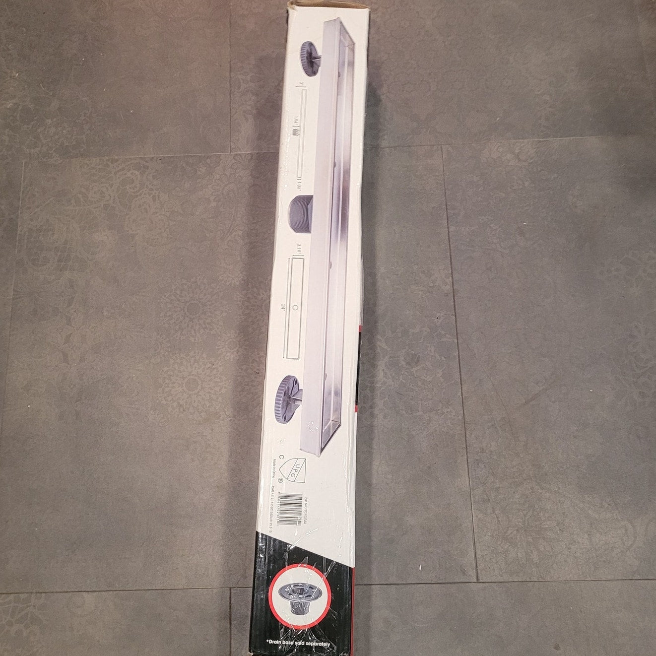 24 in. Stainless Steel Linear Shower Drain with Tile Insert Drain Cover, Silver