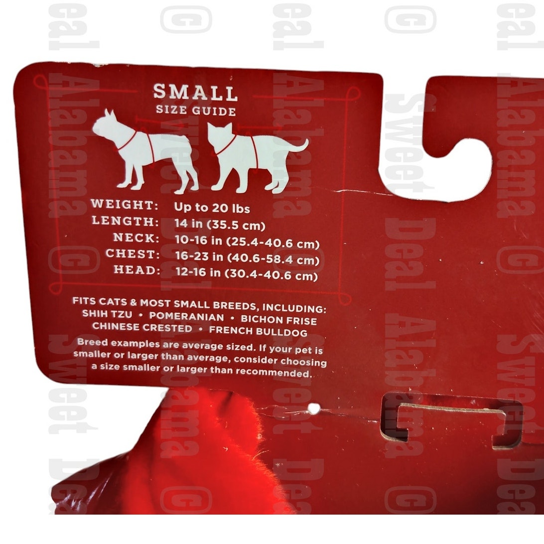 Wondershop Dog & Cat Puffer Jacket - Red - Small, Warm, Lightweight, Hook & Loop